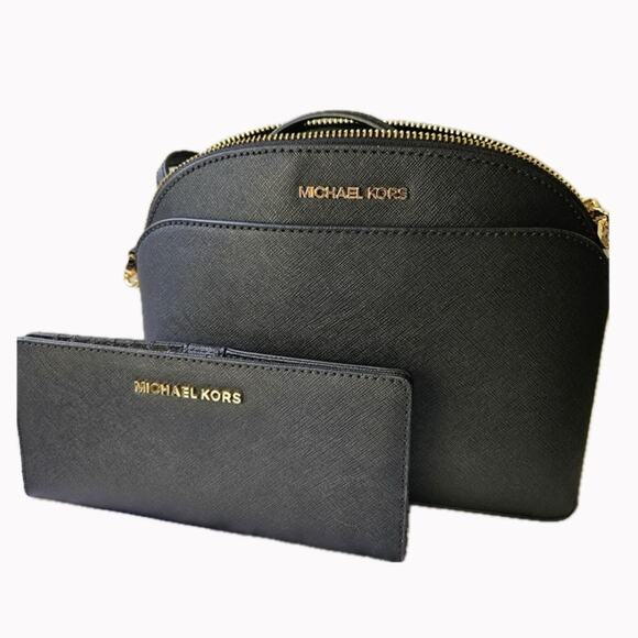Michael Kors Black Crossbody bag and Billfold Wallet bundle ✨ - Picture 1 of 10